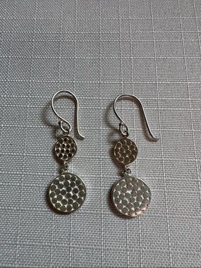 Anna Beck Sterling Silver Double Circle Drop Earrings